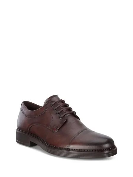 Мужские оксфорды Newcastle Cap Toe цвета какао-коричневого цвета ECCO
