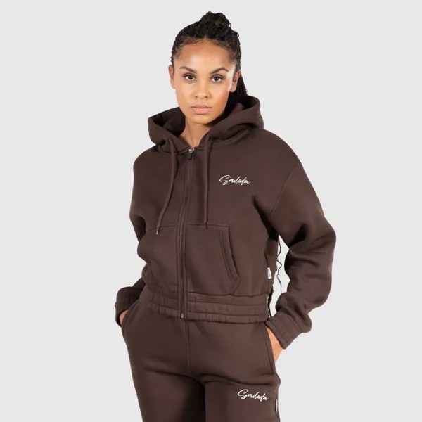 Спортивная куртка SMILODOX Zip Hoodie Eleen, коричневый