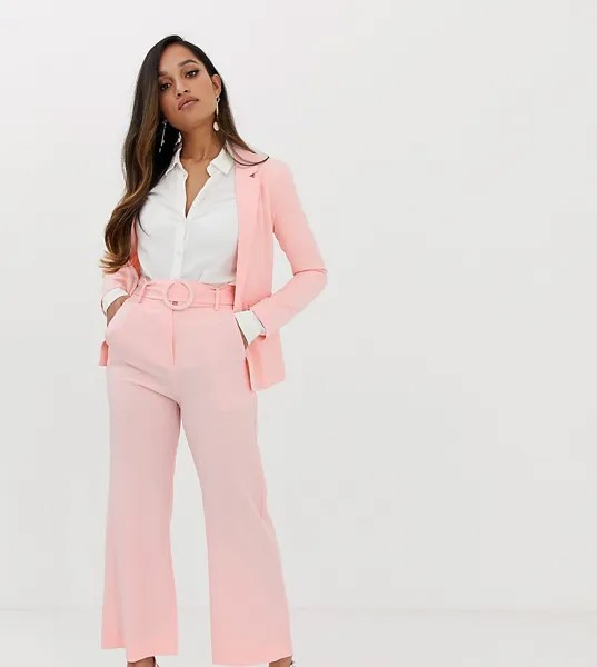 Широкие брюки с поясом из комплекта Fashion Union Petite-Розовый