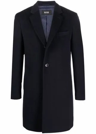 Boss Hugo Boss однобортное шерстяное пальто