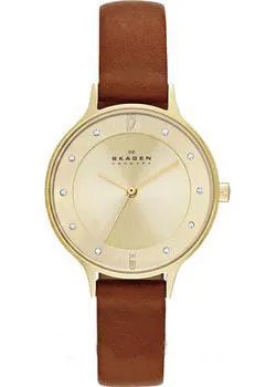 Швейцарские наручные  женские часы Skagen SKW2147. Коллекция Leather