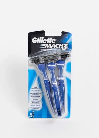 Набор из 5 одноразовых станков Gillette - Mach 3-Бесцветный