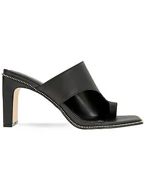Черные женские кожаные босоножки без шнуровки на блочном каблуке BCBGENERATION Finari 8,5