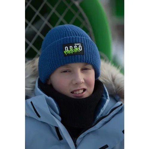 Шапка бини Orso Bianco для детей, размер 54, деним