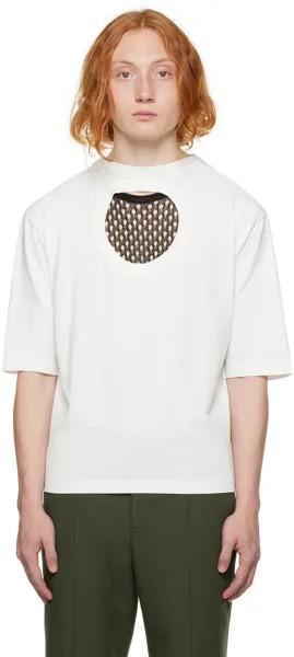 Белая футболка с вырезом Dion Lee