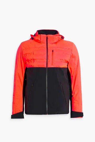 Двухцветная стеганая лыжная куртка с капюшоном Aztech, коралловый