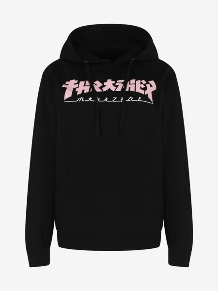 Худи женская Thrasher Godzilla, Черный