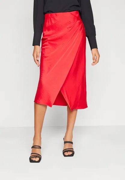 Топ YAS ЮБКА YASPISTA DRAPE MIDI, цвет tango red