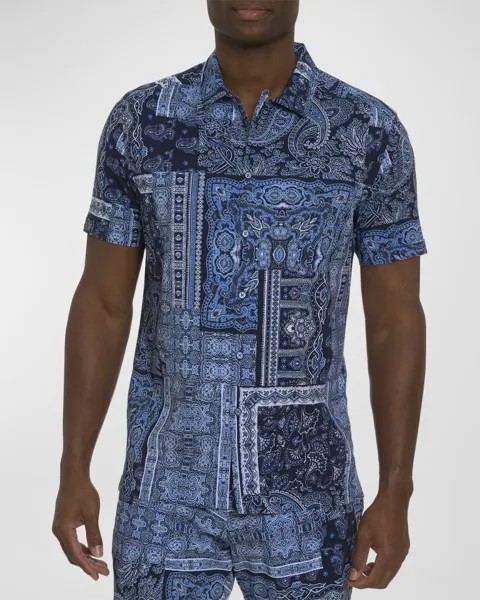 Мужская рубашка с коротким рукавом The Gotham Robert Graham