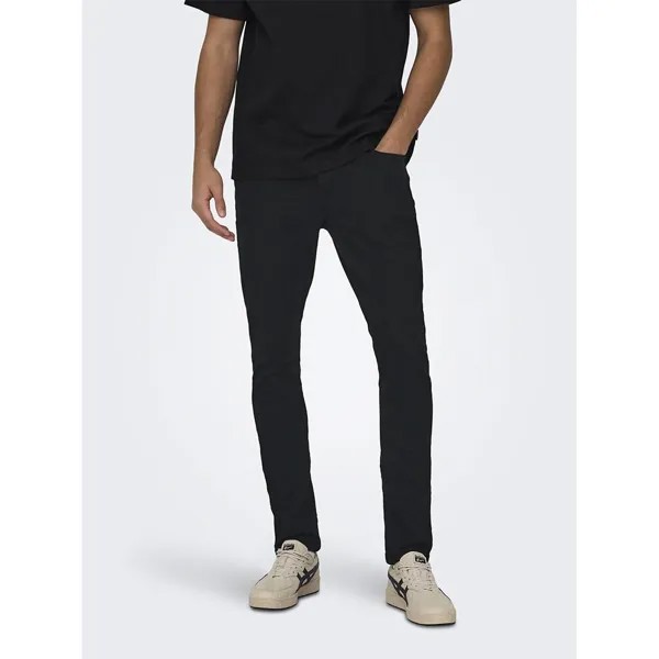 Джинсы Only & Sons Warp Blkd 7988 Skinny Fit, черный