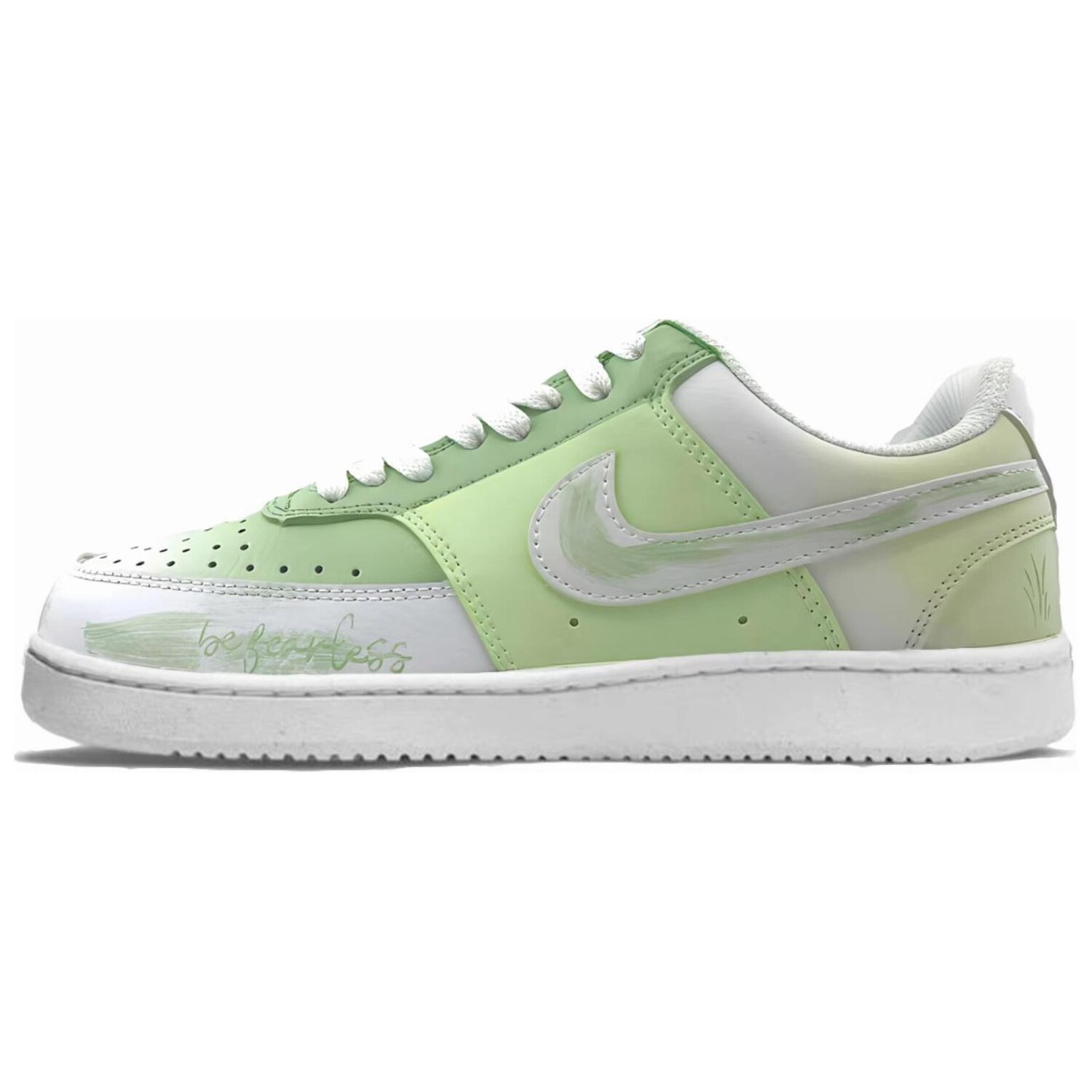 Кроссовки Nike Court Vision 1 Skateboarding Shoes Women's Low-top Green/White, светло-зеленый