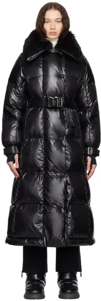 Черный пуховик из ромашки Moncler Grenoble