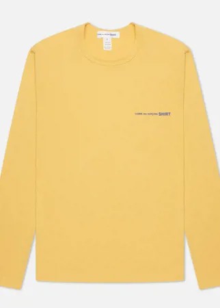 Мужской лонгслив Comme des Garcons SHIRT Front Logo, цвет жёлтый, размер S