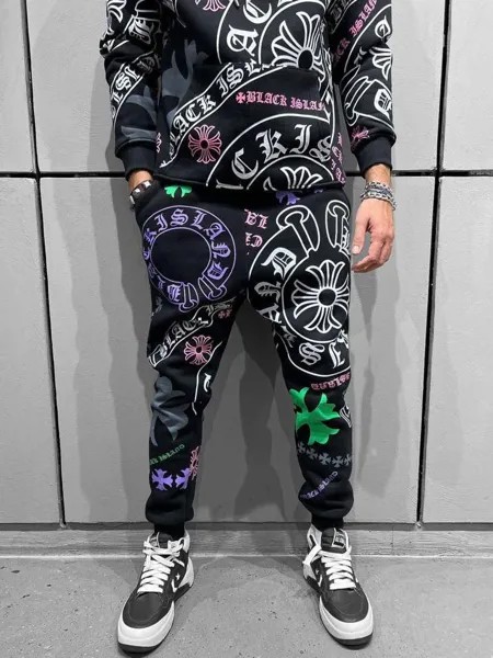 Костюм мужской print черный L
