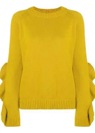 RED Valentino ruffle sleeve sweater