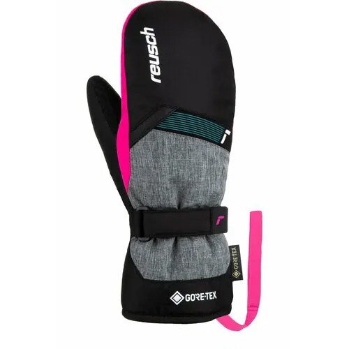 Варежки Reusch, размер 6.5, серый/розовый