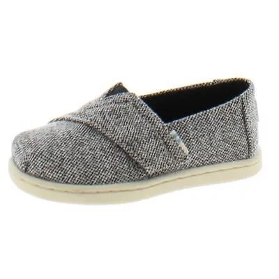 Серые эспадрильи Toms Boys без шнуровки с логотипом 6, средний (D) для малышей BHFO 4401