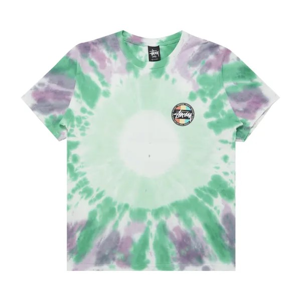 Футболка с короткими рукавами Stussy Reggae Dot Tie Dye, зеленая