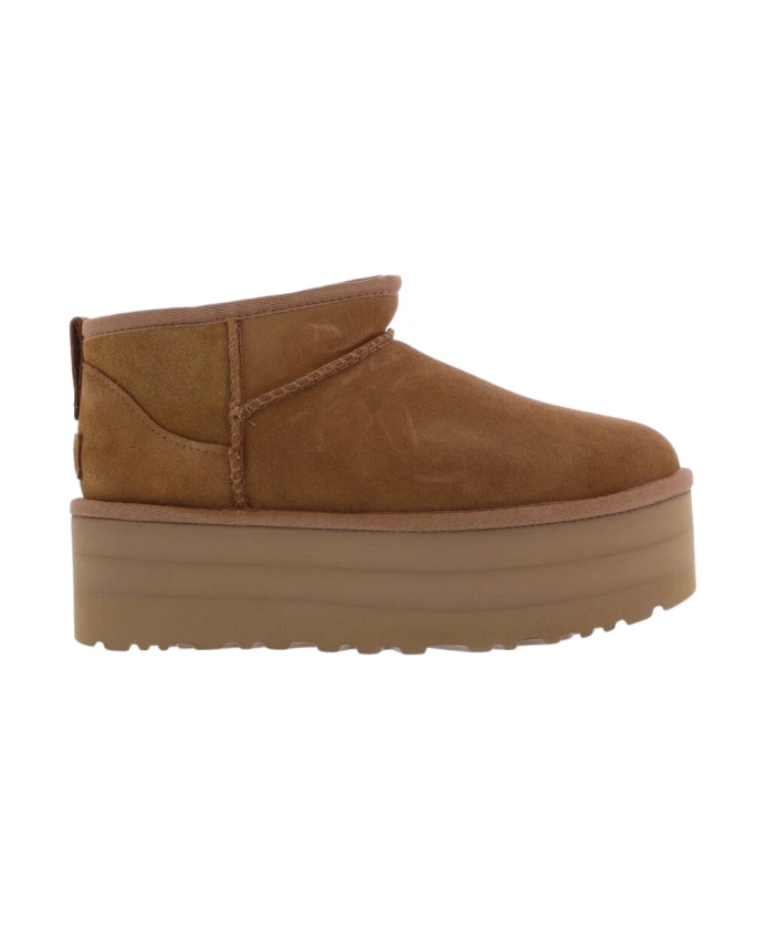 Классические ультра мини ботинки на платформе Ugg, коричневый