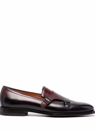 Santoni туфли монки с пряжками