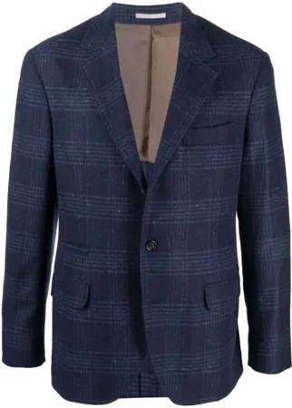 Brunello Cucinelli однобортный пиджак в клетку