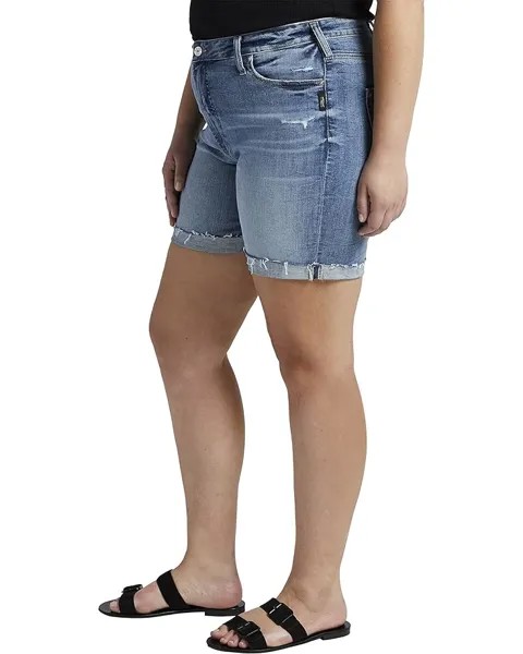 Шорты Silver Jeans Co. Plus Size Sure Thing Long Shorts W28517SCV258, индиго