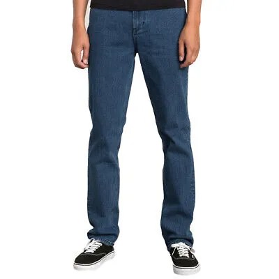 RVCA Daggers Denim Jeans (синий индиго) Мужские приталенные прямые брюки