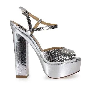 Dsquared2 Ayers Platform Ziggy Silver Sandals Женщина