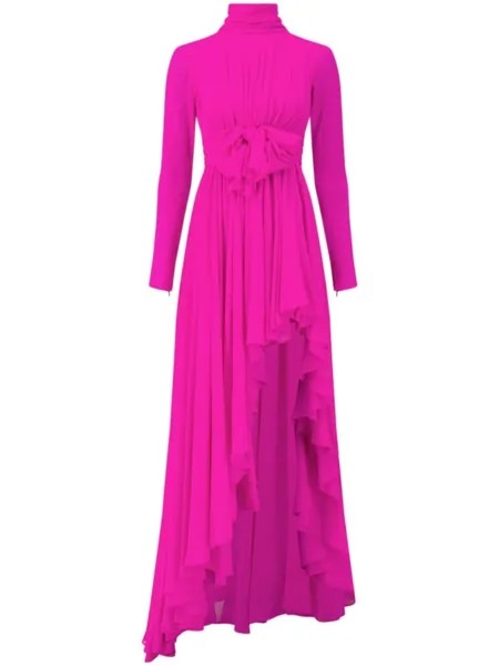 Giambattista Valli драпированное платье асимметричного кроя, розовый