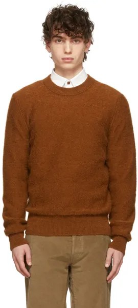 Оранжевый свитер с круглым вырезом Aappio DOPPIAA