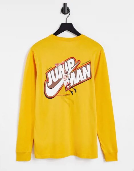 Желтый лонгслив Nike Jordan Jumpman