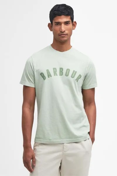 Футболка Terra Dyy с логотипом Barbour, зеленый