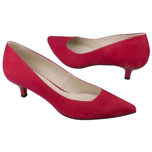 Красные замшевые женские туфли Anis AN-3428 czerwony zam