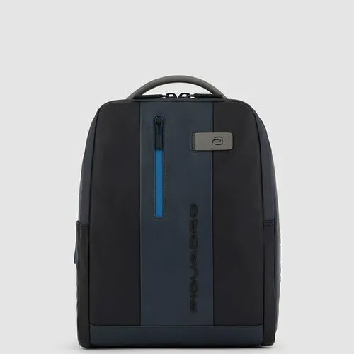 Рюкзак PIQUADRO, фактура гладкая, черный, синий