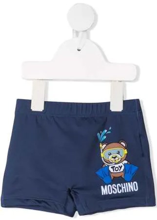 Moschino Kids плавки-шорты Teddy Diver