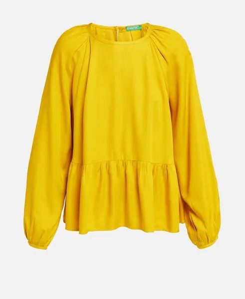 Рубашка блузка United Colors of Benetton, желтый