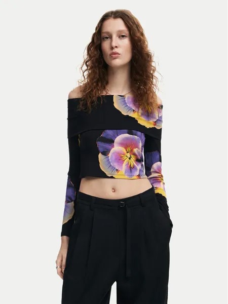 Узкая блузка Desigual, черный