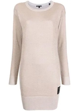 Armani Exchange платье-джемпер с длинным рукавами
