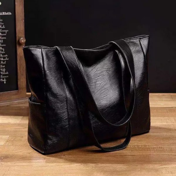 Новая модная корейская версия all-match простая сумка большой емкости сумка плечо сумочка мягкая кожаная женская сумка