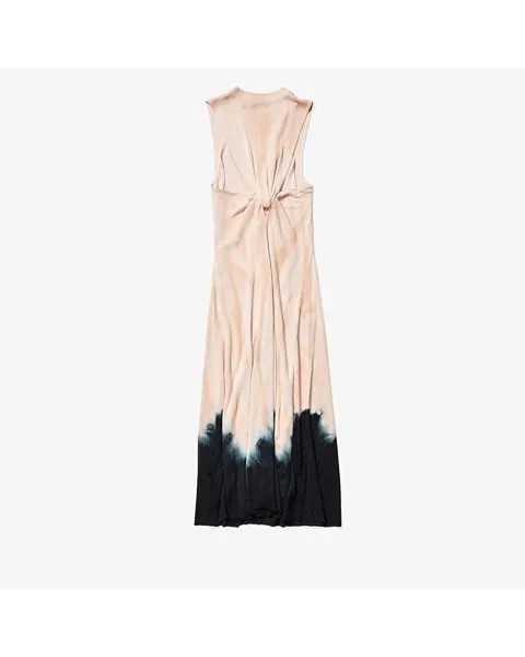 Платье Proenza Schouler Tie-Dye Sleeveless Knotted Back Dress, цвет Dark Salmon/Black