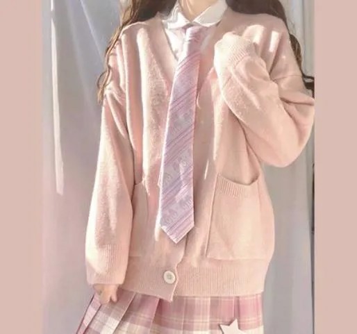 Свитер принцессы сладкой Лолиты, Униформа, японская осенне-зимняя одежда, кардиган, пальто, малиновый, студенческий свитер для девочек SZH003