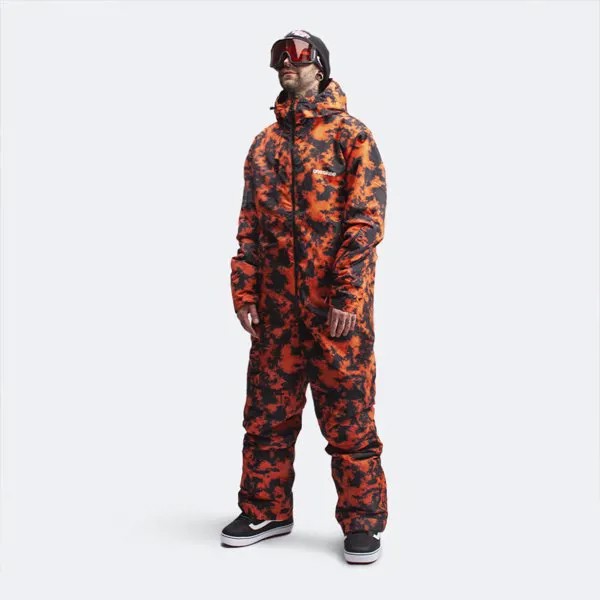 Комбинезон для сноуборда унисекс ONESKEE Original Pro Orange Tie Dye 2022