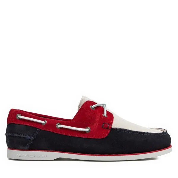 Мокасины Tommy Hilfiger Th Boat Shoe Core Rwb Suede FM0FM04630 Rwb 0GY, темно-синий