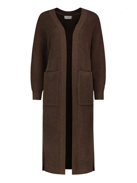 Кардиган Fresh Made Long, цвет Dunkelbraun