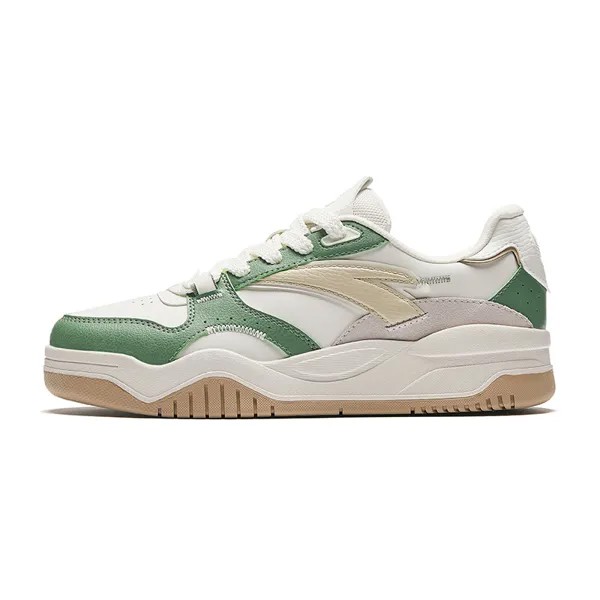 Кроссовки ANTA Life Collection Skateboarding Shoes Women's Low-top Ivory White/ripe Jasmine Green/grain Beige, слоновая кость/зеленый