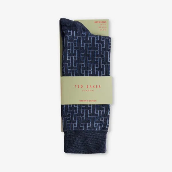Носки sokksix из эластичного хлопка с графическим рисунком Ted Baker, синий