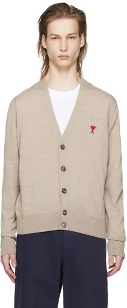 Бежевый кардиган Ami de Cœur Ami Paris, цвет Light beige