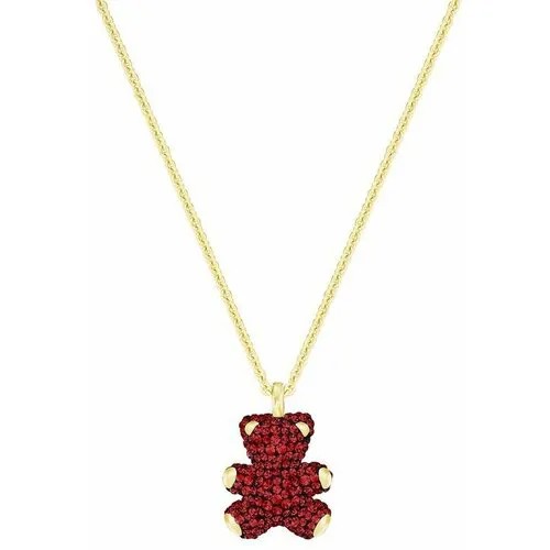 Колье SWAROVSKI, кристаллы Swarovski, длина 38 см., красный, золотой