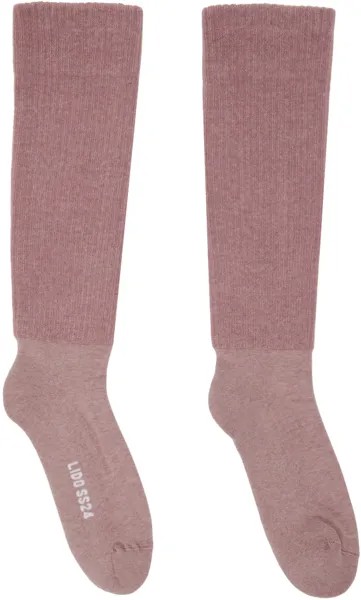 Розовые носки до колена Rick Owens