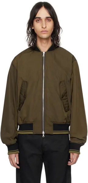Коричневый бомбер на молнии Dries Van Noten